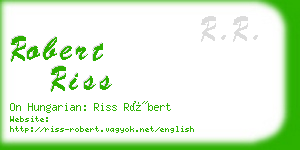 robert riss business card